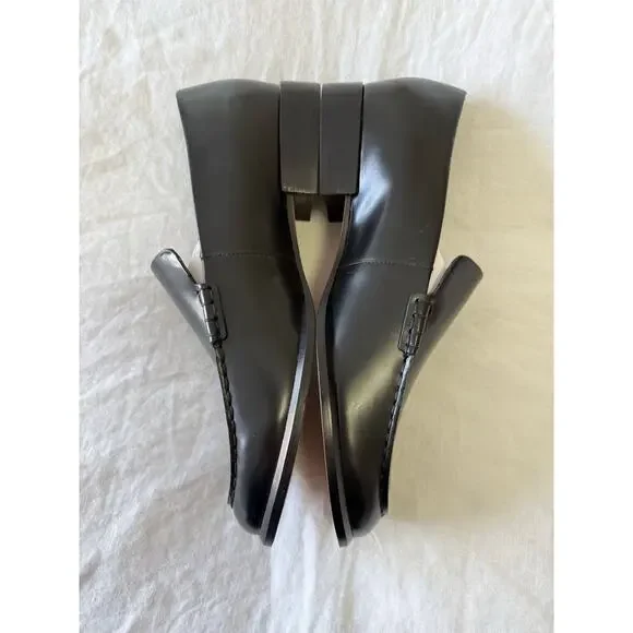 Vince | Women’s 9.5 | Black Leather Naomi Loafers | Contemporary Minimalist EUC - Picture 3 of 9